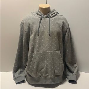 NIKE Mini Logo Pattern Hoodie Grey Men’s Large